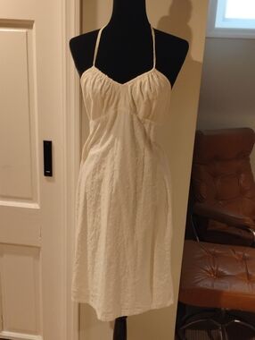 GAP Cream Halter Backless Dress